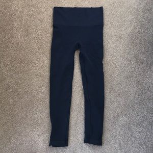 Spanx zipper ankle leggings in Navy